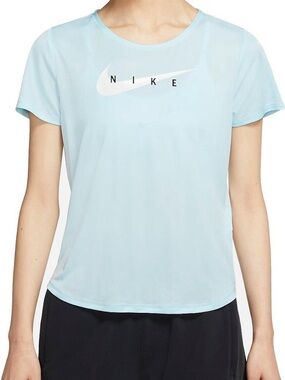 Nike Women's Swoosh Light Blue Dri-FIT T-Shirt